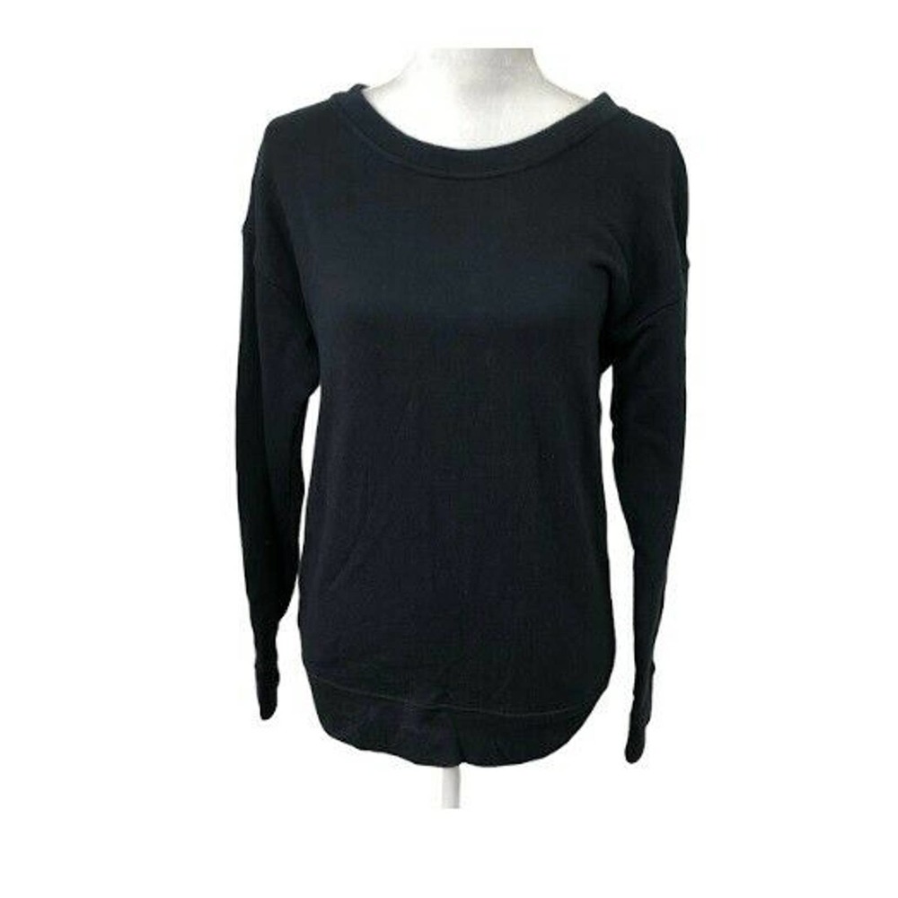 Mother Womens Black Sweater Long Sleeve Lace Up Tie Back Small - Picture 3 of 4